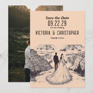 Save The Date Grand Canyon Couple Enregistrer la date