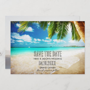 Save The Date Grand Cayman Beach Destination Mariage