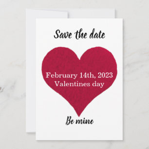 Save The Date grand coeur rouge être mon plat Enregistrer la car