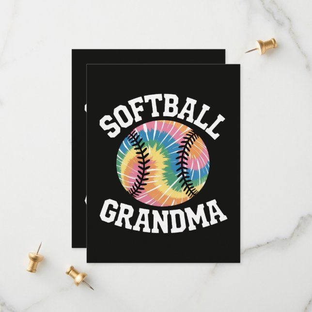 Save The Date Grand-mère de softball (Devant/Arrière en situation)
