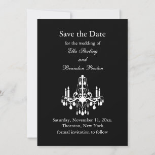 Save The Date Grand Salle de bal Enregistrer la date (noir)