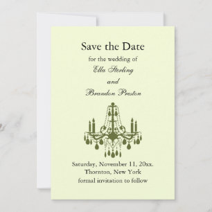 Save The Date Grand Salon de bal Enregistrer la date (vert)