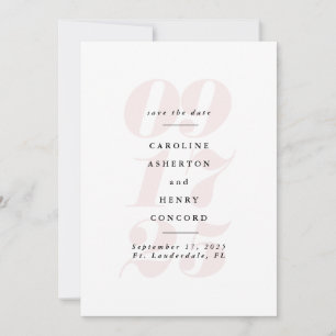 Save The Date Grande date grande photo rose blush