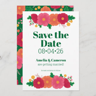 Save The Date Gras Blooms Mariage Enregistrer la date