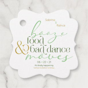Save the Date Green Boost Food Bad Dance Moves Geschenkanhänger