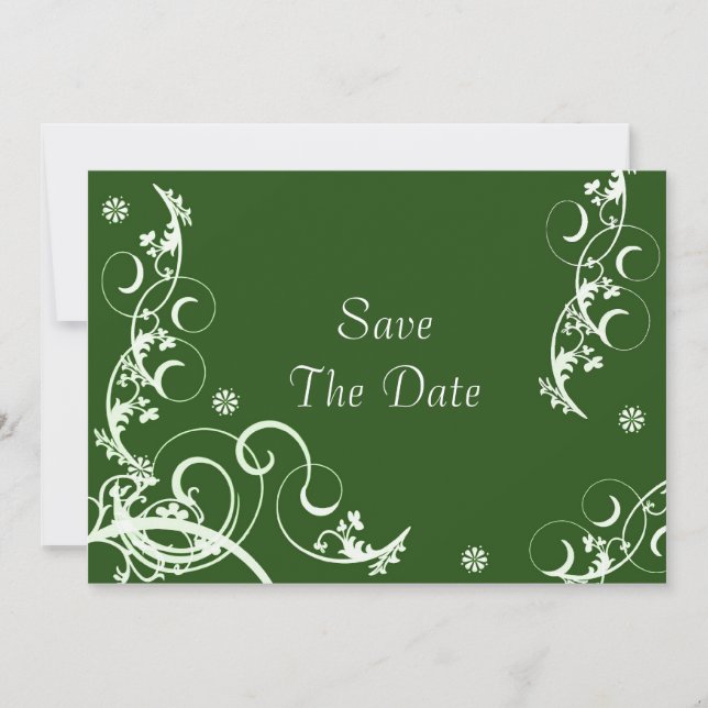 Save The Date Green Quish Enregistrer la date (Devant)