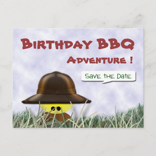 Save the Date GRILLEN Ankündigungspostkarte (Vorderseite)