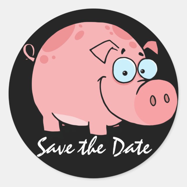 SAVE THE DATE - GRILLEN - PARTY - SRF RUNDER AUFKLEBER (Vorderseite)
