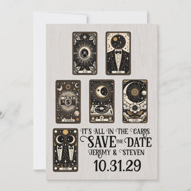 Save The Date Grooms Mariage Tarot (Devant)