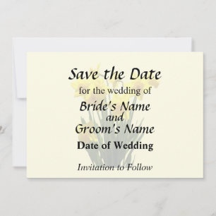 Save The Date Groupe de jonquilles jaunes
