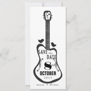 Save The Date Guitare avec des inséparables