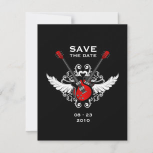 Save The Date Guitares Rock and Roll Sauvegarder la Date