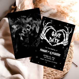 Save The Date Halloween Dark Moody Mariage gothique