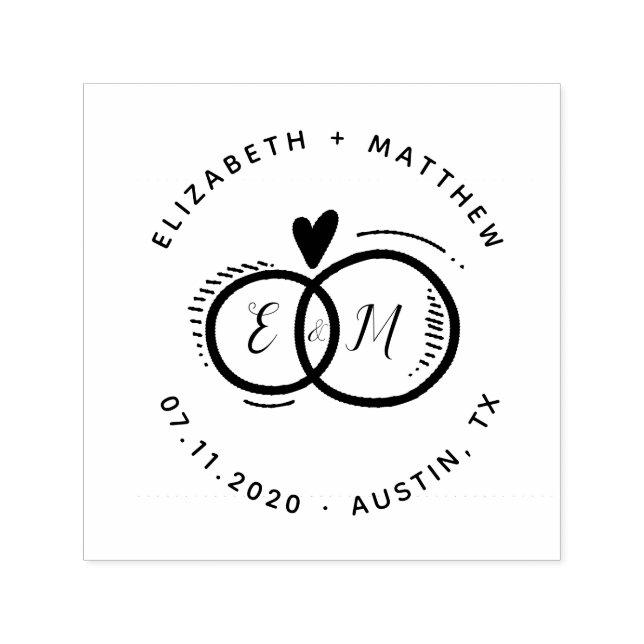 Save the Date handgeschriebene Hochzeitskautschuk- Permastempel (Design)