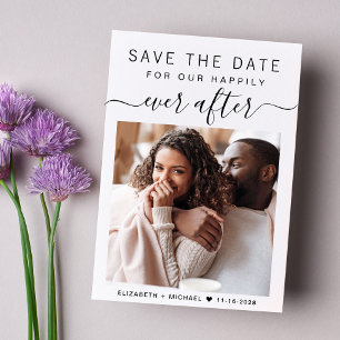 Save The Date Happily Ever After Photo Wedding