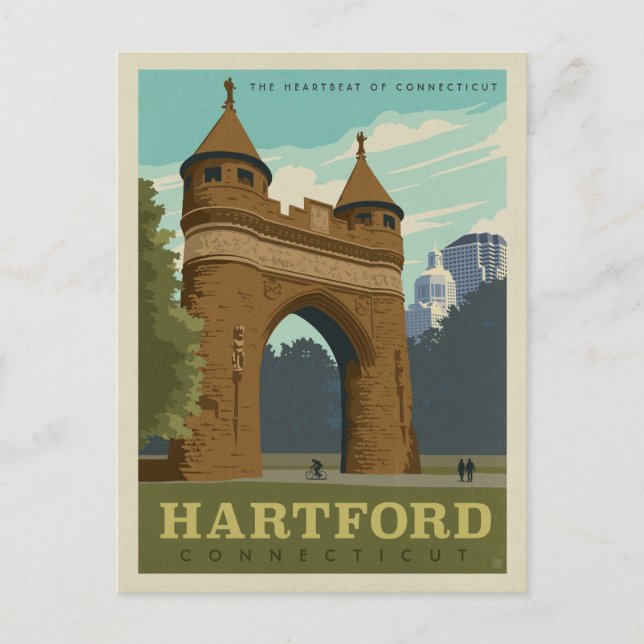 Save the Date - Hartford, CT Ankündigungspostkarte (Vorderseite)