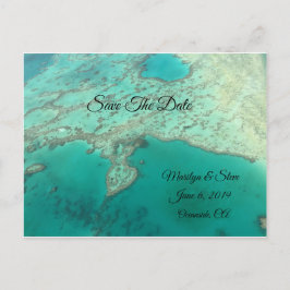 Save the Date Heart Island Hochzeitsankündigung Ankündigungspostkarte
