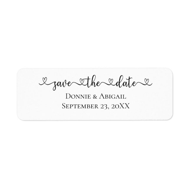 Save the Date Heart Letting (Vorne)
