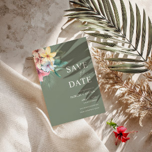 Save The Date Hibiscus Destination Wedding Enregistrer la date