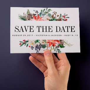 Save The Date Hiver mystique   MARIAGE enregistrer la date