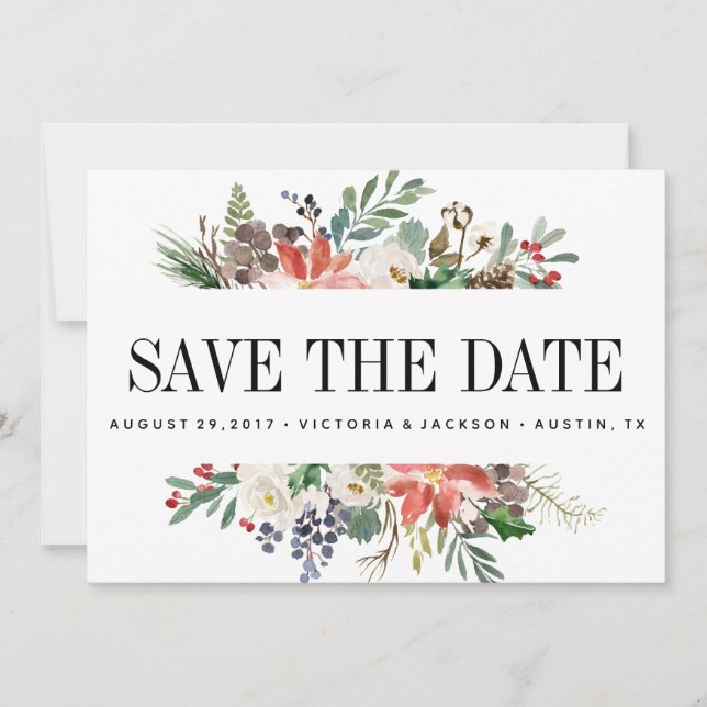 Save The Date Hiver mystique | MARIAGE Photo enregistrer la date (Devant)