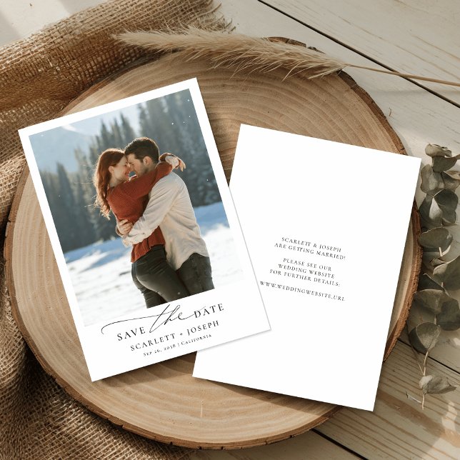Save The Date Hiver Romantique Western Mariage photo (Créateur téléchargé)
