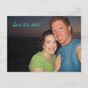 Save the Date! Hochzeit am Strand Ankündigungspostkarte