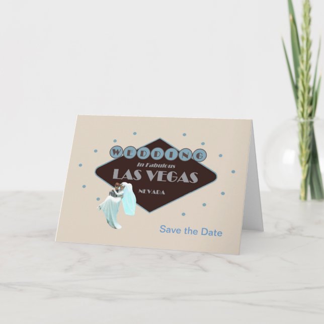 Save the Date Hochzeit in Las Vegas Card Ankündigung (Vorderseite)