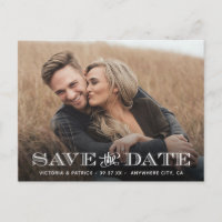 Save the Date Hochzeit moderner Typografie-Fotos