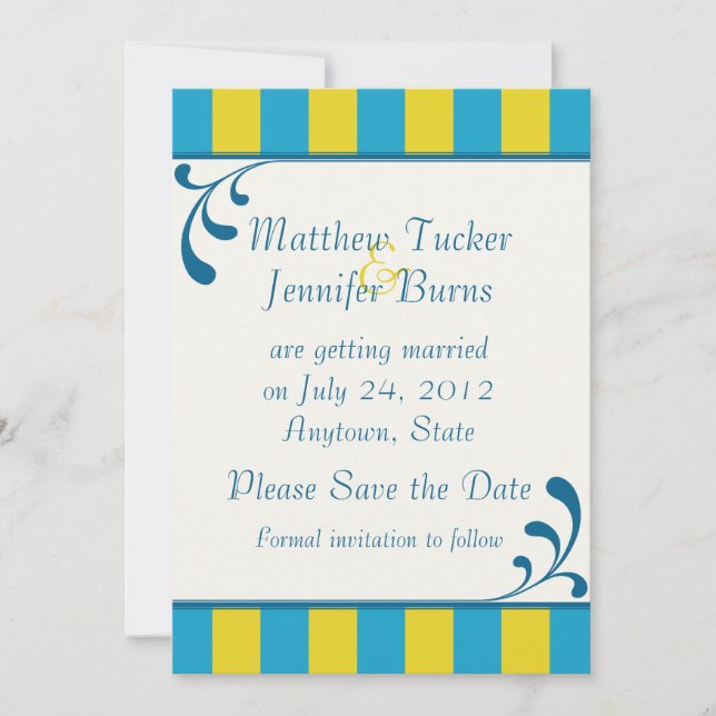 Save the Date Hochzeit oder Verlobung Ankündigung (Vorderseite)