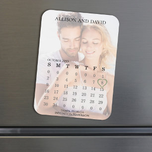 Save the Date Hochzeitkalender Foto 6 Reihen Seite Magnet