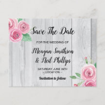 Save the Date Hochzeitkarte Blume Rosa Rosen