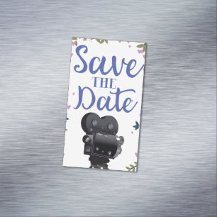 Save The Date Hochzeits-Filmkamera Magnetische Visitenkarte
