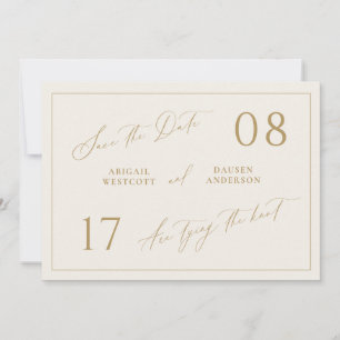 Save the Date Hochzeitsankündigung von Gold & Ivor