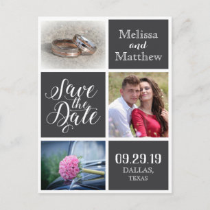 Save the Date, Hochzeitseinladung Design. Ankündigungspostkarte