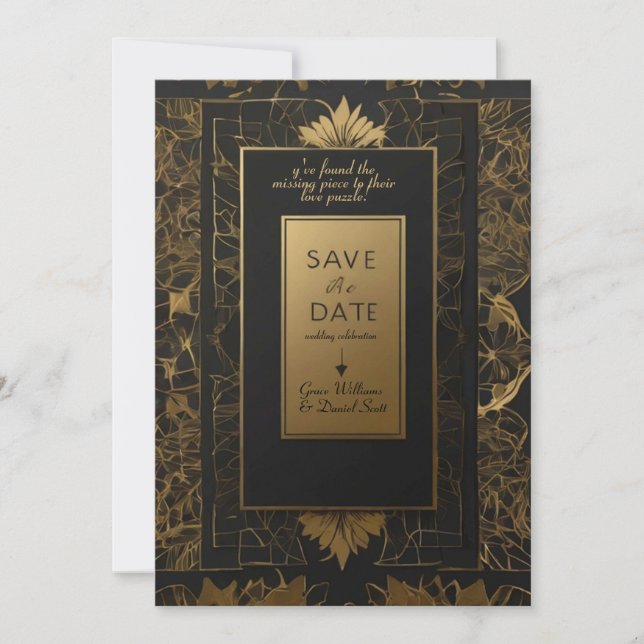 Save the Date Hochzeitseinladung Einladung (Vorderseite)