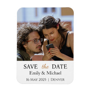 Save the Date Hochzeitseinladung Foto Magnet