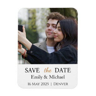 Save the Date Hochzeitseinladung Foto Magnet
