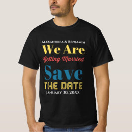 Save the Date Hochzeitseinladung Moderne Maßstäbe T-Shirt