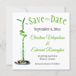 Save the Date Hochzeitserklärung Lucky Bamboo Ankündigung