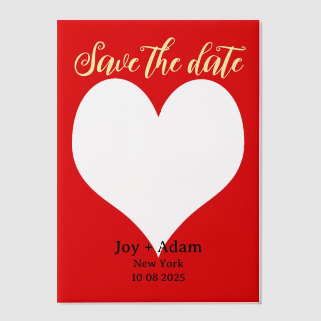 Save the Date (Hochzeitsherz) (Vorderseite)