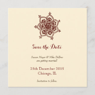 Save the Date Hochzeitskarte braun weiß Einladung