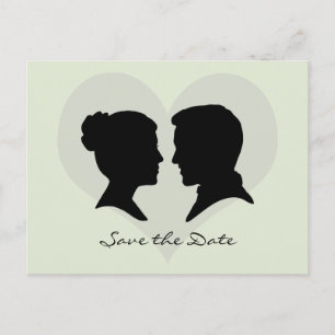 Save the Date Hochzeitskarte Silhouette Ankündigungspostkarte