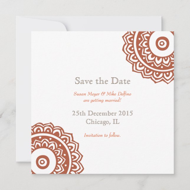 Save the Date Hochzeitskarte weiß (Vorderseite)