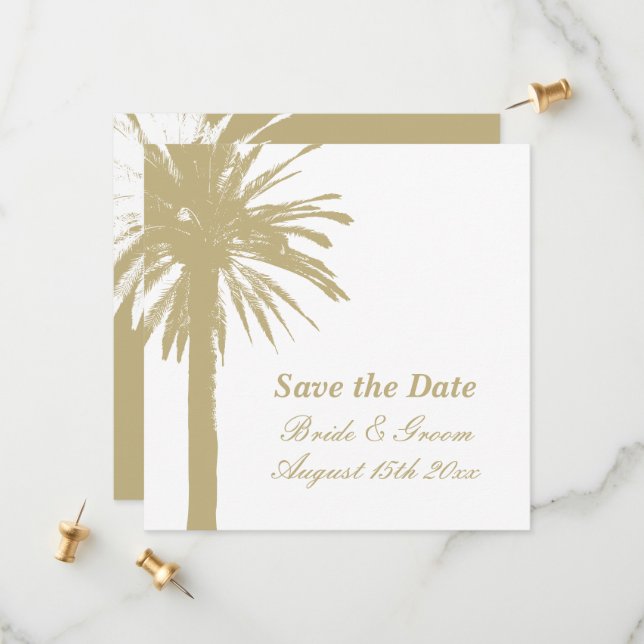 Save the Date Hochzeitskarten für Sandalmen (Vorderseite/Rückseite Beispiel)