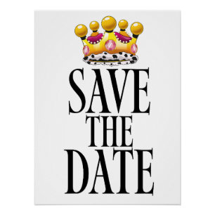 Save the Date Hochzeitskrone Poster