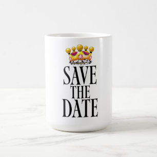 Save the Date Hochzeitskrone Verwandlungstasse