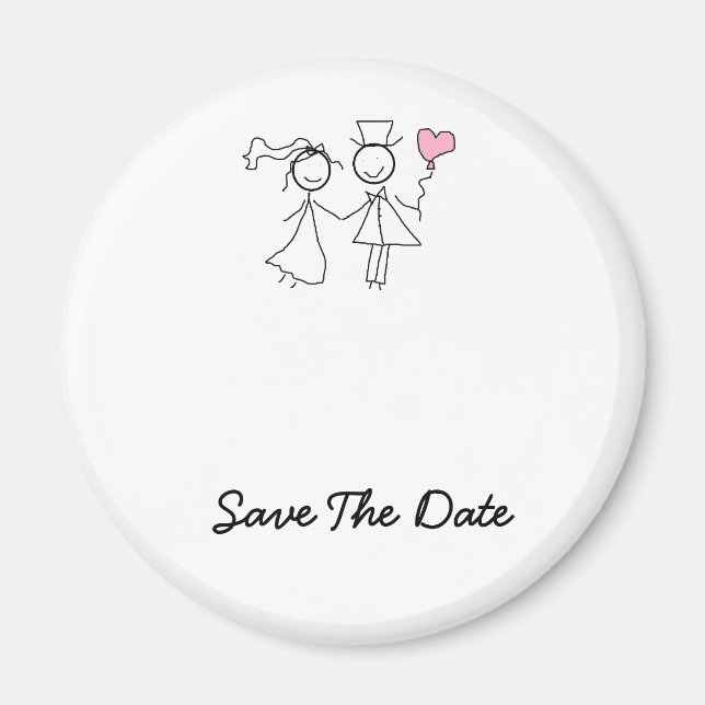 Save the Date Hochzeitsmagnete Magnet (Vorne)