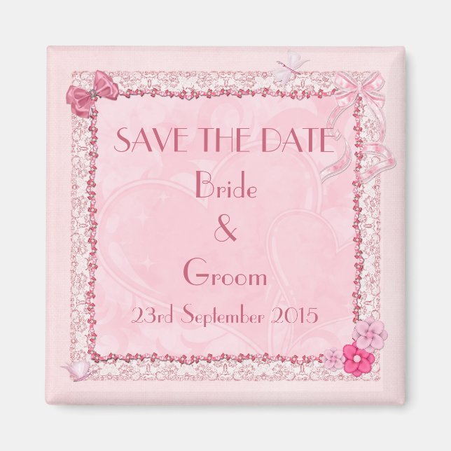 Save the Date Hochzeitsmagnete Magnet (Vorne)