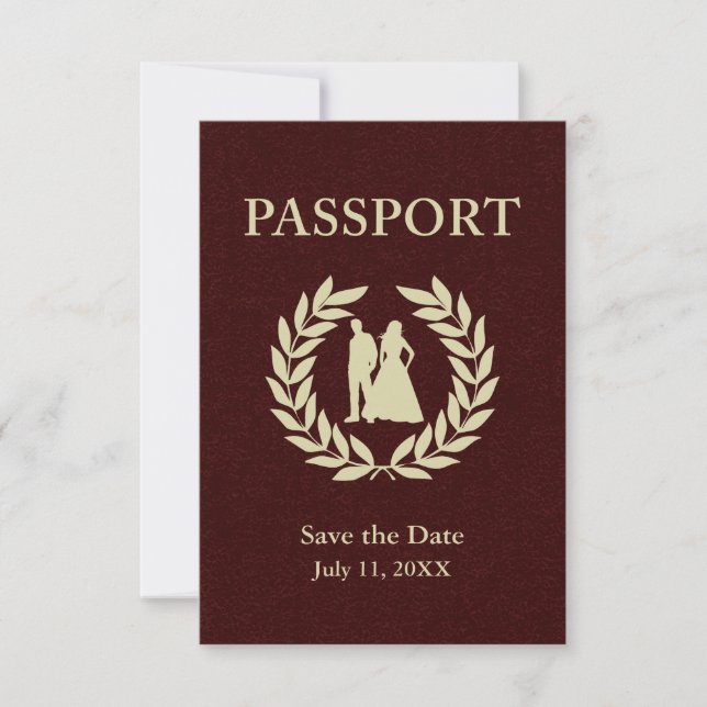 Save the Date Hochzeitspass (Vorderseite)